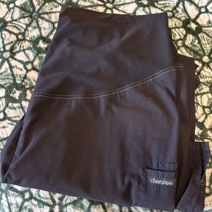 Black Cherokee Maternity Scrub Pants, Large Tall